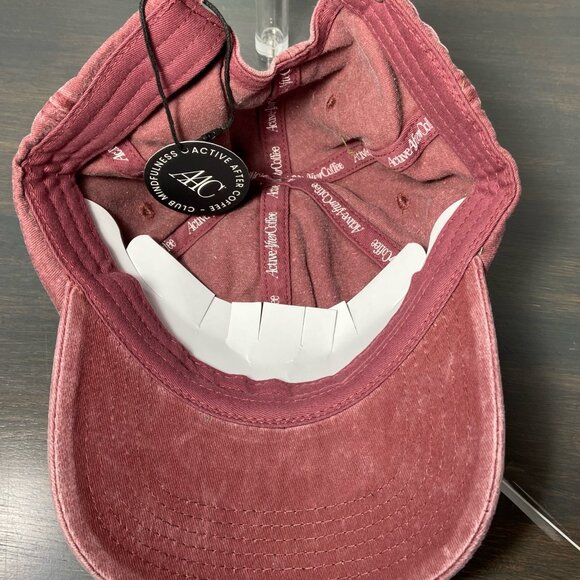 Club Mindfulness™ Burgundy Washed Embroidered Dad Hat – Adjustable – NWT - Picture 4 of 5